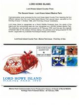 08 Lord Howe Island - Establishment of Courier Post - Second Issue marine Park