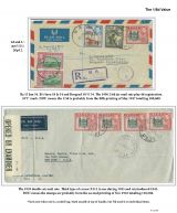 086 Fiji GVI Definitive Stamps Postal Usage