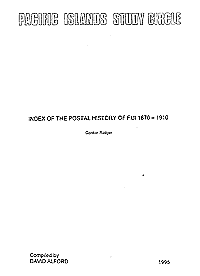 Index to Rogers Postal History of Fiji
